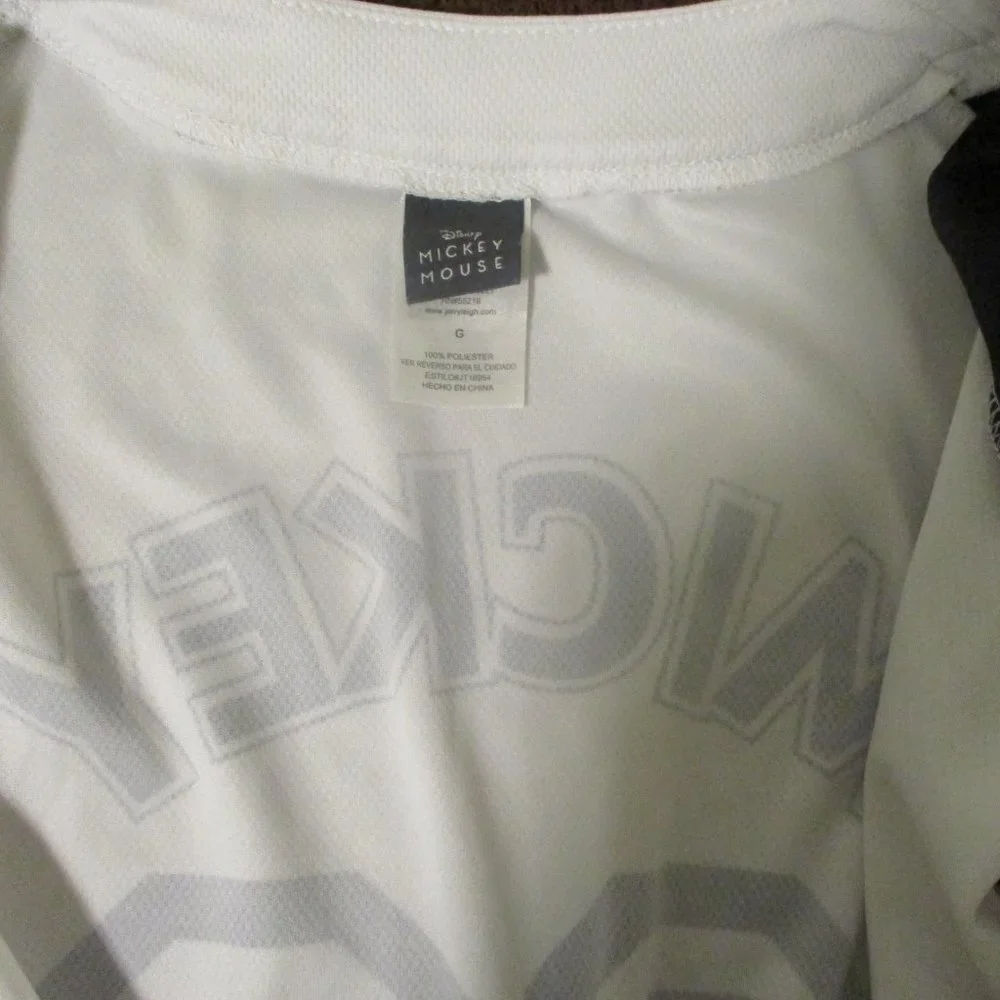 Disney Mickey Mouse Large White Black Red Short Sleeves (Probably Unisex) Top - Picture 11 of 14